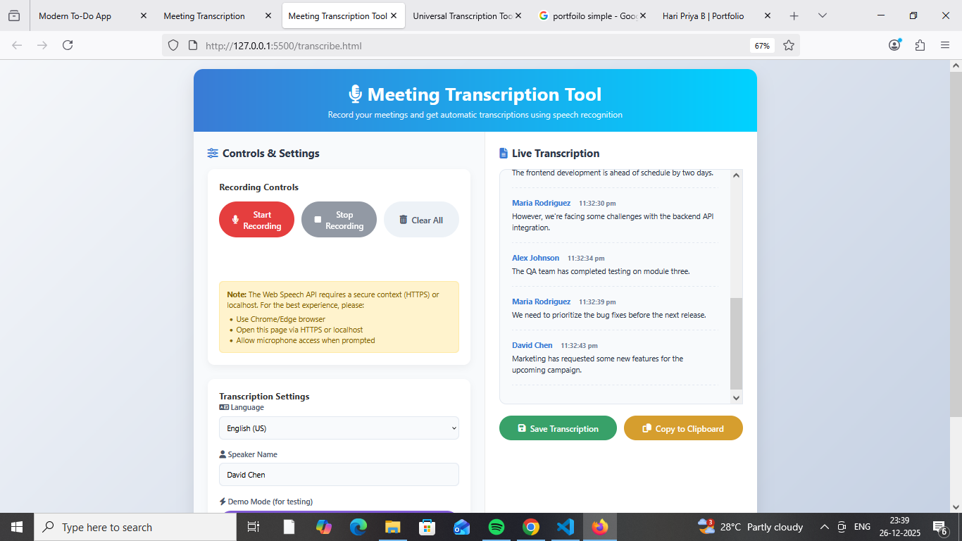 Meeting Transcription